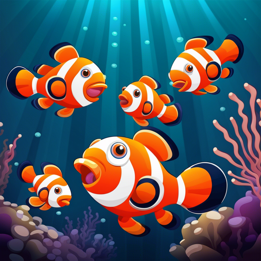 group of clownfish generated by ai generator kit