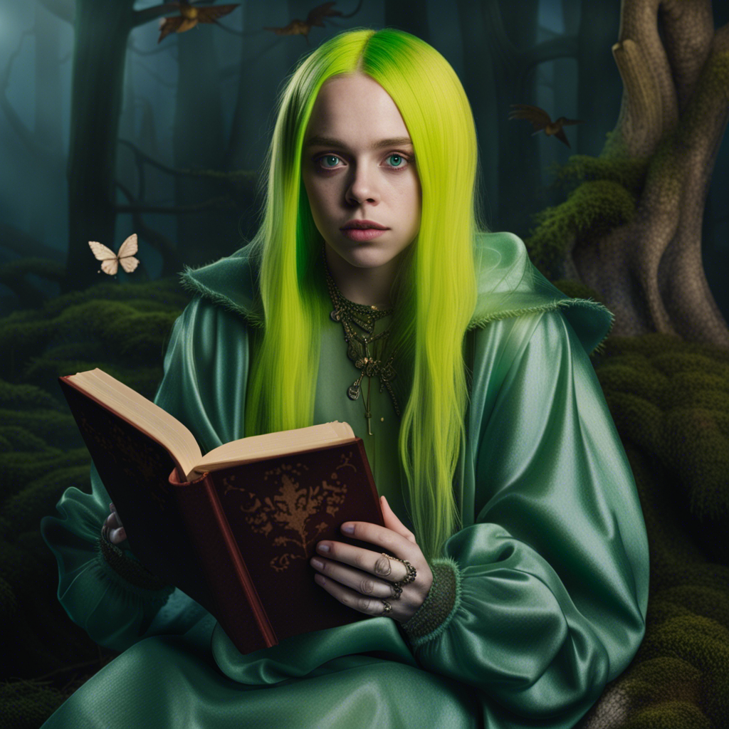 ai art - Billie Eilish as a character in a fairy tale book