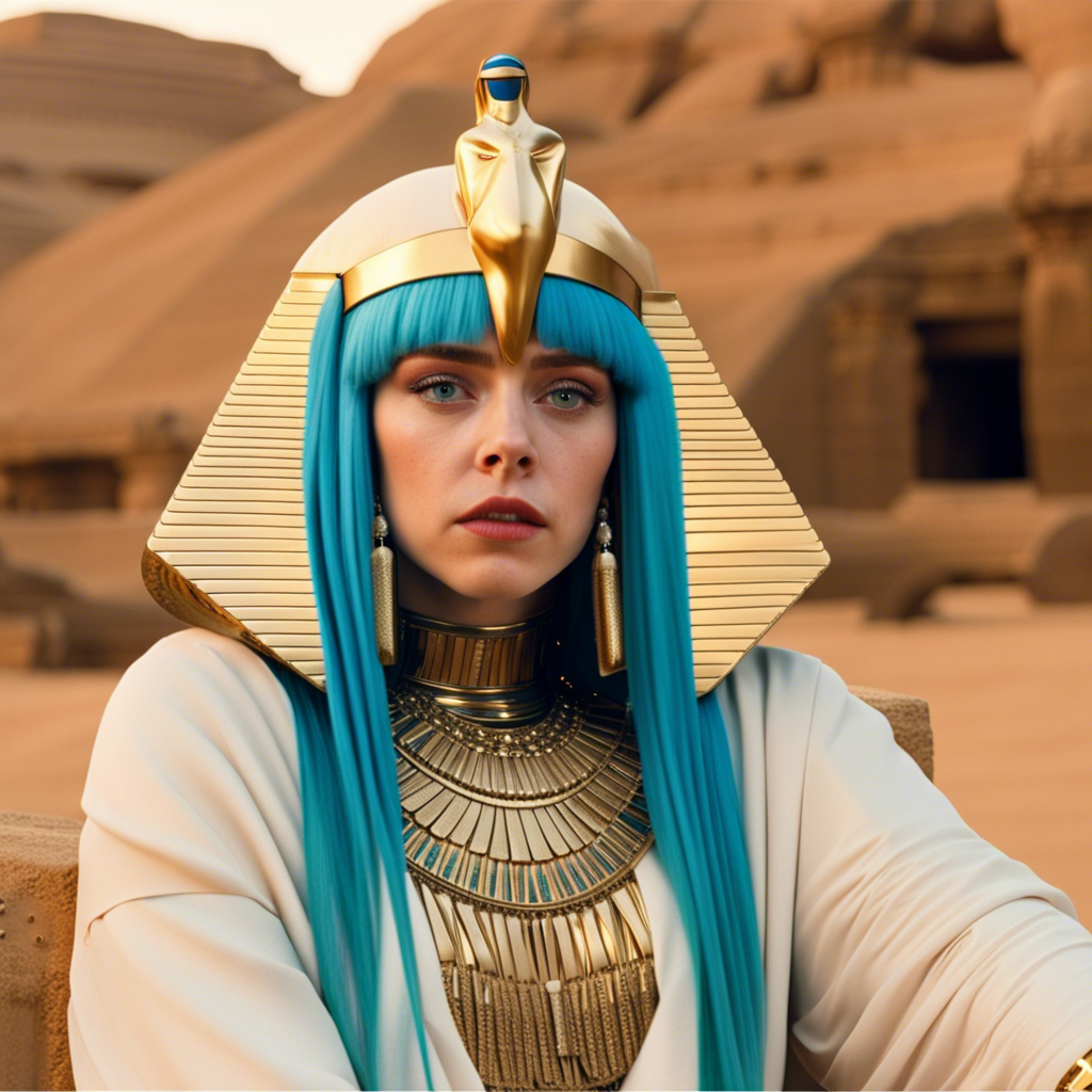ai art - Billie Eilish as an ancient Egyptian queen